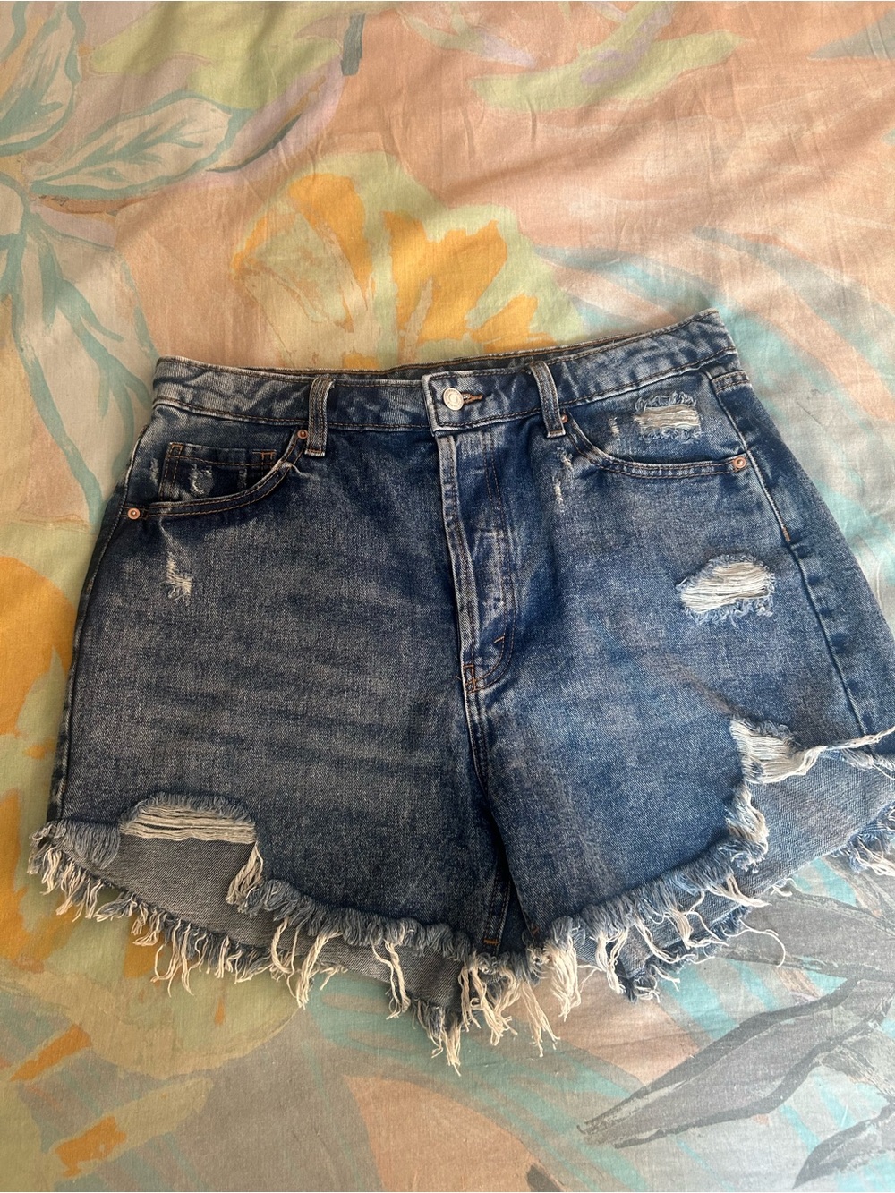 Wild Fable • High-Rise Distressed Denim Shorts